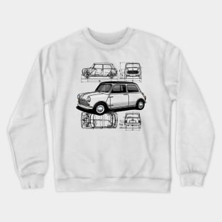 The iconic british classic small car that changed the world Crewneck Sweatshirt